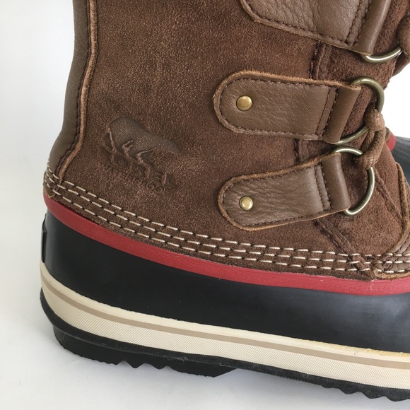 Sorel Joan of Arctic Snow Boots Waterproof Black Leather Women’s Sz 9 Fur Trim - Picture 11 of 15